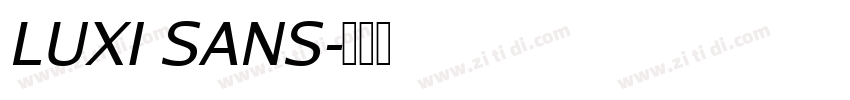 LUXI SANS字体转换